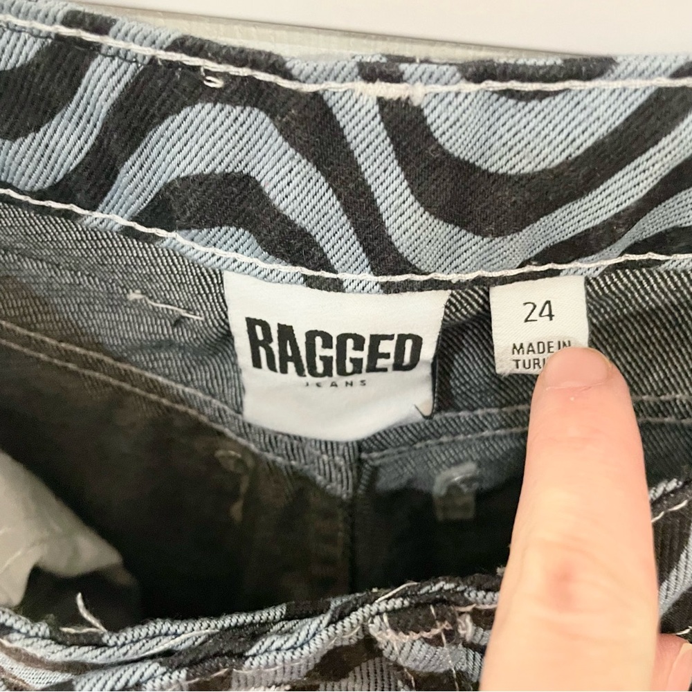 The Ragged Priest Wave Print Dad Light Blue/Black - Jeans - 24 — image 6 of 8